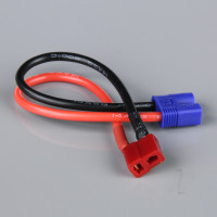 Battery Adapter, Deans (HCT) Female to EC3 Male, 14AWG, 100mm