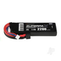 LiPo 2S 2200mAh 7.4V 30C Deans (HCT)