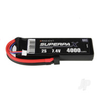 LiPo 2S 4000mAh 7.4V 50C Deans (HCT)