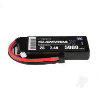 LiPo 2S 5000mAh 7.4V 50C Deans (HCT)