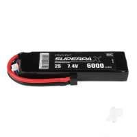 LiPo 2S 6000mAh 7.4V 50C Deans (HCT)