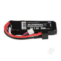 LiPo 2S 800mAh 7.4V 30C Deans (HCT)