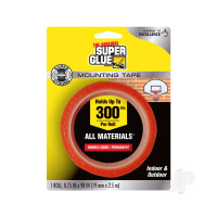 Double-Sided Permanent Mounting Tape (1 Roll, 19mm x 2.5m)