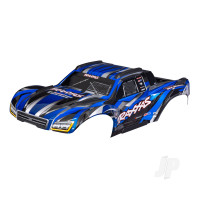 Body, Maxx Slash, Blue (painted)/ decal sheet (assembled with body support, body plastics, & latches for clipless mounting)