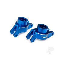 Carriers, stub axle (blue-anodised 6061-T6 aluminium) (rear) (left & right)
