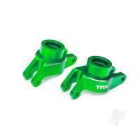 Carriers, stub axle (green-anodised 6061-T6 aluminium) (rear) (left & right)