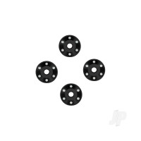 Wheel washers, machined aluminium, black (4)
