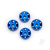 Wheel washers, machined aluminium, Blue (4)