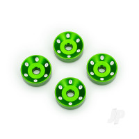 Wheel washers, machined aluminium, Green (4)