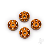 Wheel washers, machined aluminium, Orange (4)