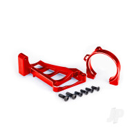 Motor mounts (front & rear) (Red-anodised 6061-T6 aluminium) / 3x10mm CCS (with threadlock) (4) / 4x12mm BCS (with threadlock) (2) (for use with #3461 motor)