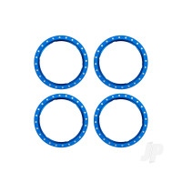 Beadlock rings, blue (machined aluminium) (4)