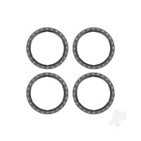 Beadlock rings, grey (machined aluminium) (4)