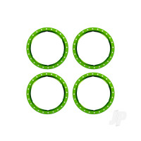 Beadlock rings, green (machined aluminium) (4)