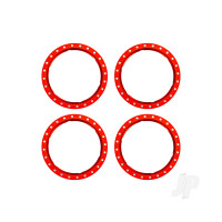 Beadlock rings, red (machined aluminium) (4)