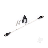 Rudder pushrod, assembled/ servo horn/ 3x22mm BCS (stainless) (1)/ 3x15mm CS (stainless) (1)