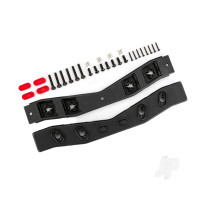 Crossmember, rear (top & bottom), boat trailer/ tail light lens (4)/ 1.6x10mm BCS (Black stainless) (8)/ 3x5mm BCS (Black stainless) (7)/ 3x15mm CS (Black stainless) (6)/ M3x0.5mm square nuts (4))