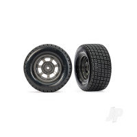 Dirt Oval Grey Front Wheels w/ Hoosier Tyres (2)