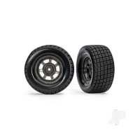 Dirt Oval Grey Rear Wheels w/ Hoosier Tyres (2)