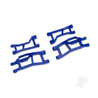 Suspension arms, front (upper left (1), upper right (1), lower left (1), lower right (1)) (blue) (for use with #10790 Mini Maxx WideMaxx suspension kit)