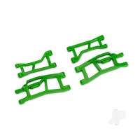 Suspension arms, front (upper left (1), upper right (1), lower left (1), lower right (1)) (green) (for use with #10790 Mini Maxx WideMaxx suspension kit)