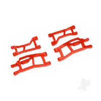 Suspension arms, front (upper left (1), upper right (1), lower left (1), lower right (1)) (red) (for use with #10790 Mini Maxx WideMaxx suspension kit)