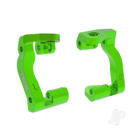 Caster blocks (c-hubs), 6061-T6 aluminium (Green-anodised) (left & right)