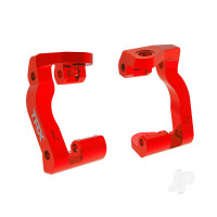 Caster blocks (c-hubs), 6061-T6 aluminium (Red-anodised) (left & right)
