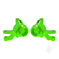 Steering blocks, 6061-T6 aluminium (Green-anodised) (left & right), 3x12mm SS (with threadlock) (4 pcs), 3x15mm BCS (with threadlock) (2 pcs)