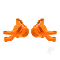 Steering blocks, 6061-T6 aluminium (Orange-anodised) (left & right), 3x12mm SS (with threadlock) (4 pcs), 3x15mm BCS (with threadlock) (2 pcs)