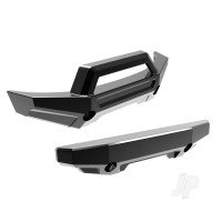 Bumper, front (1pc), rear (1pc) (Black Chrome)