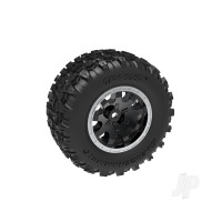 Wheels & Tyres, Assembled (Black with Satin beadlock wheels, dual profile (2.1" outer, 2.6" inner), Sledgehammer tyres, foam inserts)) (rear) (2 pcs)