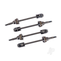 Driveshafts, steel constant-velocity (assembled), front or rear (4), drive cups (4), screw pins (4) (for use with #10790 Mini Maxx WideMaxx suspension kit)