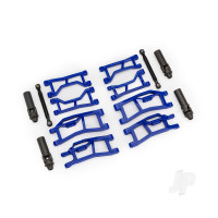 Suspension kit, Mini Maxx WideMaxx, blue (includes front & rear suspension arms, front toe links & outer half shafts (extended))