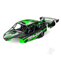 Body, Funco Pro Scale Sand Car, green (painted, decals applied) (assembled with front & rear body supports for clipless mounting, roll cage & interior)