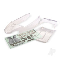 Body, Funco Pro Scale Sand Car (clear, requires painting)/ window masks/ decal sheet (requires #10912 body cage & #10914 interior for complete assembly)