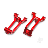 Caster blocks (c-hubs), 6061-T6 aluminium (red-anodised), left & right, 3x8mm BCS (with threadlock) (6)