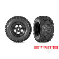 Funco Replica Black Wheels w/ Sledgehammer Tyres (2)