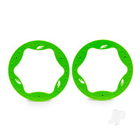 Beadlock rings, rear, green (4.3") (2)