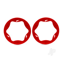 Beadlock rings, rear, red (4.3") (2)