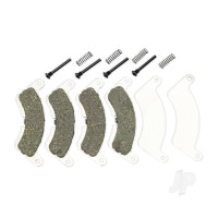 Brake pads/ return spring, front/ 3x20mm screw pins (4)