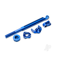 Brake linkage, front (blue-anodised 6061-T6 aluminium), mounting hardware