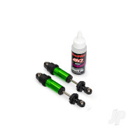 Shocks, GT-Maxx, front, aluminium, green-anodised (fully assembled w/o springs) (2)