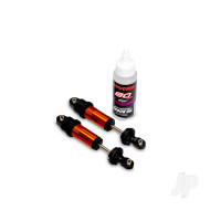 Shocks, GT-Maxx, front, aluminium, orange-anodised (fully assembled w/o springs) (2)