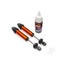 Shocks, GT-Maxx, rear, aluminium, orange-anodised (fully assembled w/o springs) (2)