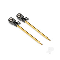Shock shafts, GT-Maxx, 110mm (assembled with rod ends & hollow balls) (TiN-coated) (2)