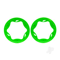 Beadlock rings, rear, green (3.9") (2)