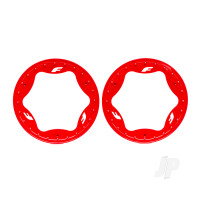 Beadlock rings, rear, red (3.9") (2)