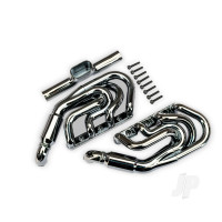 Engine exhaust, black chrome, 2.5x12mm CS (8)