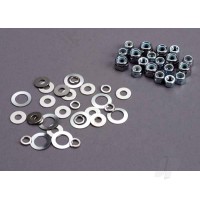 Nut Set, lock nuts (3mm (11) and 4mm (7 pcs)) & washer Set